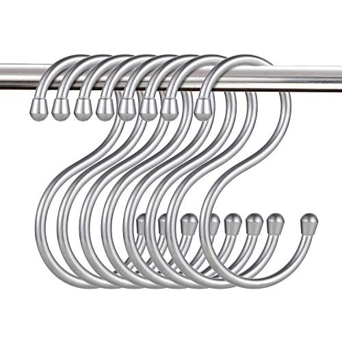 S Hook Heavy Duty S Shaped Hooks Metal Hook, Span Hooks Pan Pot Holder Rack Hooks Hanging Hangers S Shaped Hooks for Hanging Kitchenware, Pots Utensils, Clothes Bags, Towels, Plants