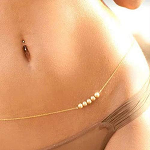 Evild Boho Bikini Waist Simple Summer Belly Chain Beach Body Chain Body Jewelry for Women and Girls (E) Evild Boho Bikini Waist Simple Summer Belly Chain Beach Body Chain Body Jewelry for Women and Girls (E)
