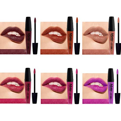 Kisshine Long-lasting Waterproof Lip Stick Matte Liquid Lipstick Velvet Smooth Lipgloss Cosmetics Makeup Gift for Women and Girls (Purple 05 )