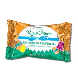Russell Stover Marshmallow  and  Caramel Egg Covered in Milk Chocolate