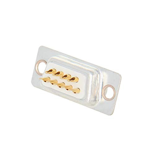 Fielect D-sub Connector DB9 Female Socket 9-pin 2-Row Port Terminal Breakout for Mechanical Equipment CNC Computers White Pack of 2