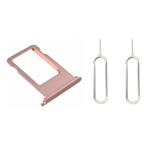 Sim Card Tray Holder + 2 Eject Pins for iPhone 8 Plus 5.5" Rose Gold