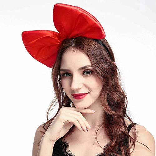 Women Girls Red Big Hair Bow, 10'' Huge Bow Headband Hairband, Bowknot Hair Hoop for Halloween Cosplay Costume Party Women Girls Red Big Hair Bow, 10'' Huge Bow Headband Hairband, Bowknot Hair Hoop for Halloween Cosplay Costume Party