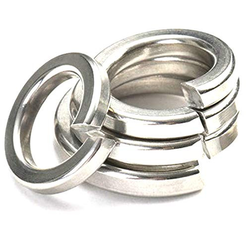 RuiLing 100PCS Split Lock Washer 201 Stainless Steel Spring Lock Washer Elastic Gasket M8