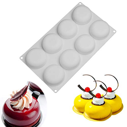 Silicone Cake Mold for Baking?8 Holes 3D Stone Round Shape Silicone Mousse Cake Pop Form,Non-Stick Candy Chocolate Jelly Baking Mould Tray,Pastry Cheesecake Pudding Bread Decorating Tool for Homemade Silicone Cake Mold for Baking?8 Holes 3D Stone Round Shape Silicone Mousse Cake Pop Form,Non-Stick Candy Chocolate Jelly Baking Mould Tray,Pastry Cheesecake Pudding Bread Decorating Tool for Homemade