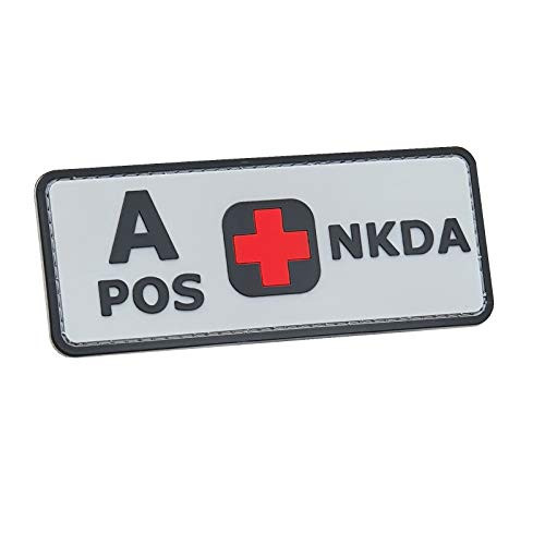 LEGEEON ACU Gray A POS Blood Type NKDA Combat Tactical PVC Rubber 3D Touch Fastener Patch LEGEEON ACU Gray A POS Blood Type NKDA Combat Tactical PVC Rubber 3D Touch Fastener Patch