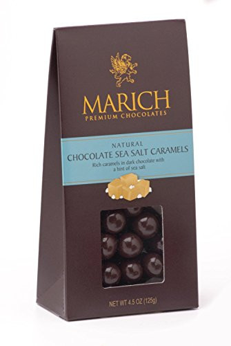 Marich Dark Chocolate Sea Salt Caramels, 4.25-Ounce
