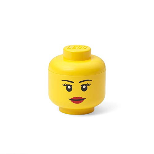 Room Copenhagen, Lego Storage Head - Stackable Storage Solution, Holds up to 100 Building Bricks - Mini, Girl