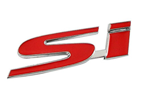 Metal Red si for civic Rear Emblem Decal Badge Sticker