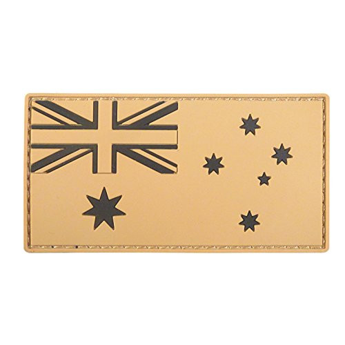 LEGEEON Mud Desert Australia National Flag Morale Tactical PVC Rubber 3D Hook and Loop Patch