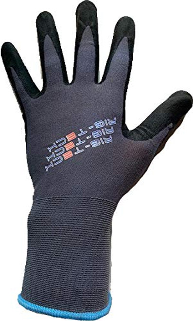 Rig-Tech Nitrile Coated Micro-Foam Grip Palm Work Gloves (L) Rig-Tech Nitrile Coated Micro-Foam Grip Palm Work Gloves (L)