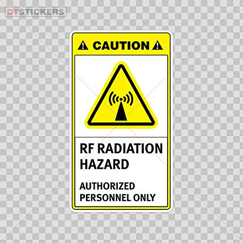 Sticker Caution Rf Radiation Hazard Authorized Personnel Only Durable Boat 3 X 1.71 in.