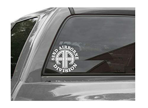 Edward  and  Co Sticker 82nd Airborne Division Decal United States Army Military for Car Truck Window Laptop Bumper US Flag 3.5 x 3.5 in (Red)