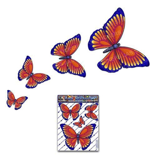JAS Stickers® BUTTERFLY ANIMAL CAR DECAL - Orange - Small Vinyl Stickers Pack For Laptop, Bicycle, Caravans, Trucks, Boats -ST025OR_1 JAS Stickers® BUTTERFLY ANIMAL CAR DECAL - Orange - Small Vinyl Stickers Pack For Laptop, Bicycle, Caravans, Trucks, Boats -ST025OR_1