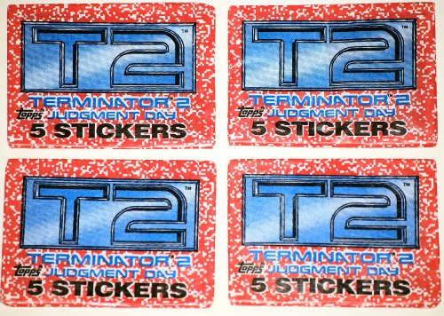 1991 - Topps - Carolco - T2 - Terminator 2 : Judgment Day - Stickers Pack - RARE - Vintage - Limited Edition - Collectible