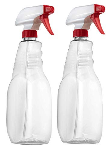 Empty Spray Bottle for Cleaning Solutions, 32 ounce, N7 Trigger Sprayer, Adjustable Head Fine/Stream/Off, Pack of 2