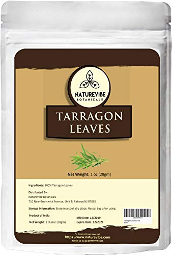 Naturevibe Botanicals Tarragon Leaves, 1 ounce - Non-GMO and Gluten Free - Artemisia dracunculus L.