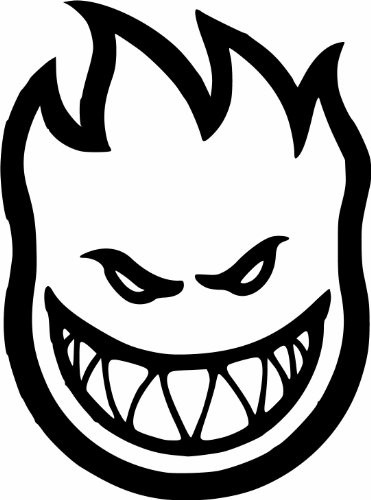 Spitfire sticker 6 inch Black Spitfire Wheels skater decal