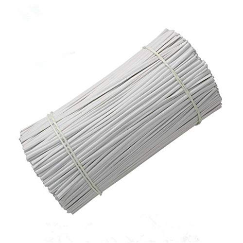 White Twist Ties for Cords 1000 Piece 4 Inch Flat Plastic Covered Metallic Twist Ties White Electrical Cable Twist Ties Reusable Cables Organization Twist Tie for Bags Reusable Twist Cord for Bags