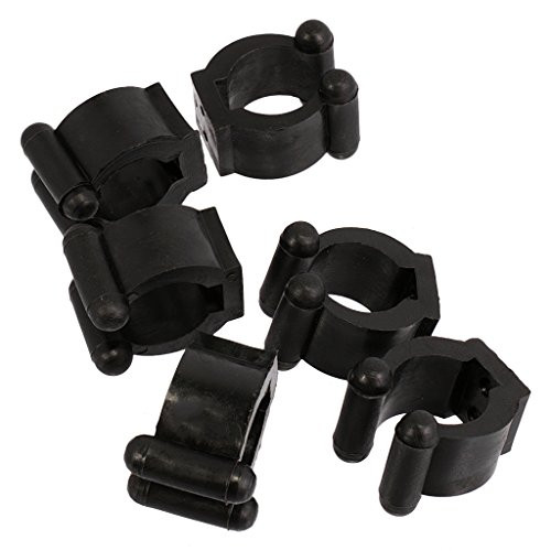 LEIPUPA 12Pcs/Lot Pool Cue Billiard Stick Rack Clips - Durable Plastic, Black - Billiards Cue Stick Wall Mount Rack Holder - Pool Table Supplies Parts