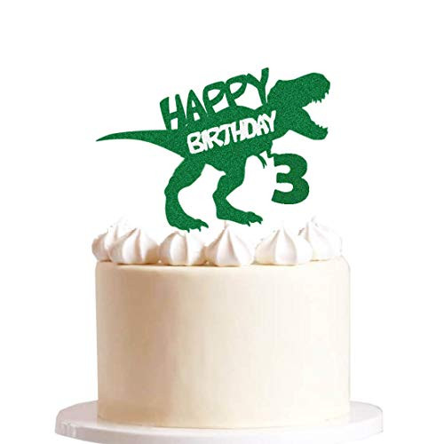 HEETON Three Rex Cake Topper Dinosaur 3rd Birthday Cake Topper Jurassic Park T-Rex 3 Birthday Boy Party Supplies Decoration HEETON Three Rex Cake Topper Dinosaur 3rd Birthday Cake Topper Jurassic Park T-Rex 3 Birthday Boy Party Supplies Decoration