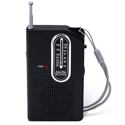 AM FM Portable Radio with Great Reception.Battery Operated Transistor Radios with Built-in Speaker