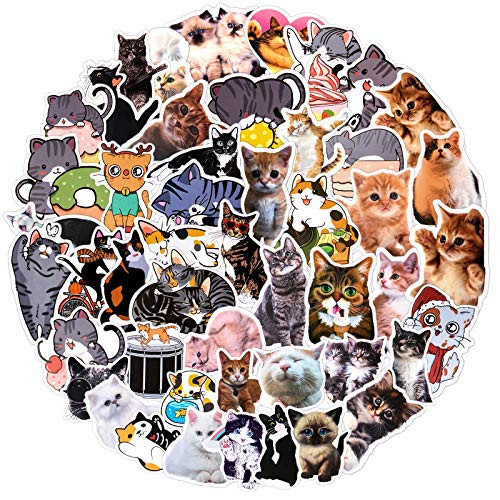 Lorvain 98 PCS Cat Stickers,Waterproof Vinyl Laptop Water Bottles Stickers Skateboard Luggage Computer Decal,Cat Sticker for Kids Teens Girls Lorvain 98 PCS Cat Stickers,Waterproof Vinyl Laptop Water Bottles Stickers Skateboard Luggage Computer Decal,Cat Sticker for Kids Teens Girls