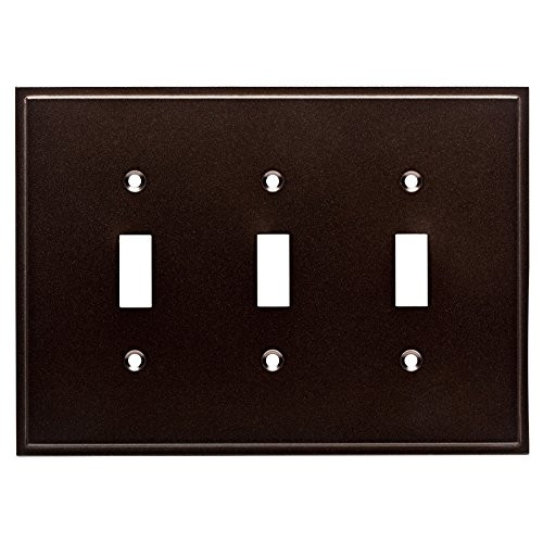 W35318-CO Simple Step Triple Switch Cover Plate Cocoa Bronze