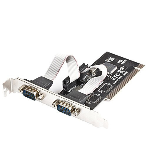 axGear 2 Ports Dual Bidirectional RS-232 DB9 9-pin Serial Port to PCI I/O Card Adapter