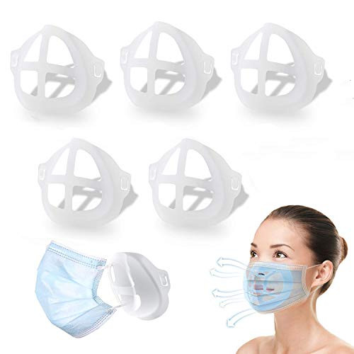 3D Mask Bracket, Protect Lipstick Lips Frame Nose Breathing smoothly Internal Support Holder, DIY Face Mask Accessories 5 Pcs