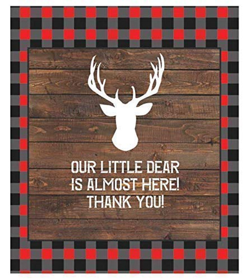 Deer Woodland Lip Balm Favor Labels Set of 45