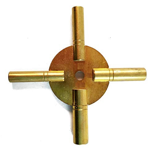 1pc Universal 4 Prong Brass Clock Key for Winding Clock, ODD Numbers (5189)