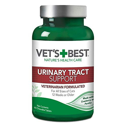 Vet's Best Cat Urinary Tract Supports Cat Supplements - Supports Cat A Healthy Urinary Tract - 60 Chewable Tablets