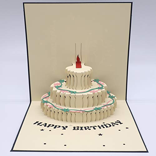 GORGCASE Happy Birthday 3D Pop Up Cards With ENVELOPE For Mom, Dad, Sister, Brother, Son, Daughter, Wife, Grandma, Husband, Friend, Cute Gift For her, him Cake (Blue) GORGCASE Happy Birthday 3D Pop Up Cards With ENVELOPE For Mom, Dad, Sister, Brother, Son, Daughter, Wife, Grandma, Husband, Friend, Cute Gift For her, him Cake (Blue)