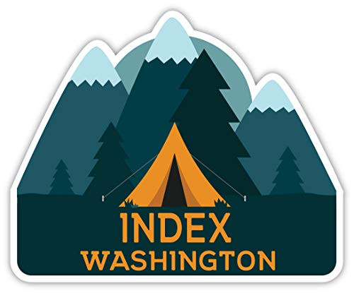 Index Washington Souvenir 2-Inch Vinyl Decal Sticker Camping Tent Design Index Washington Souvenir 2-Inch Vinyl Decal Sticker Camping Tent Design