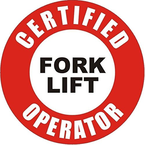 BIKERSTUFFUS Certified Fork Lift Operator Helmet Sticker Hard HAT Sticker Round