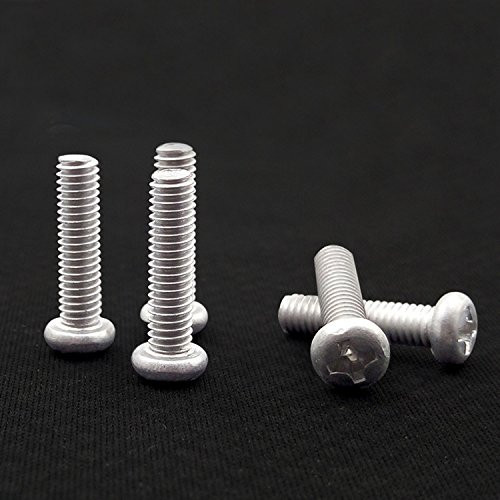 M4 Phillips Pan Head Machine Screws,Aluminum,Metric,Full Thread,Right Hand,Pack 100 Pieces (M4 x 16mm)