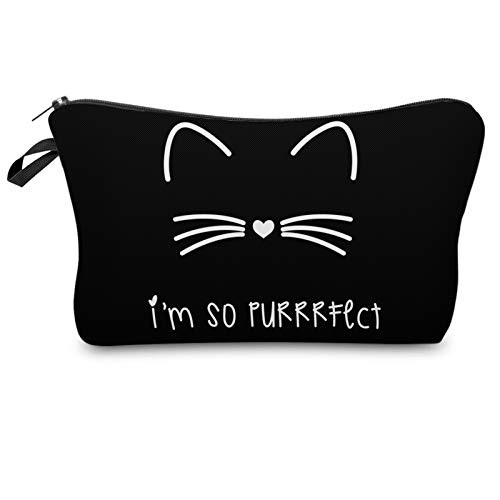 Cosmetic Bag for Women,NIUTA Adorable Roomy Makeup Bags Travel Waterproof Toiletry Bag Accessories Gifts (Cat(51294))