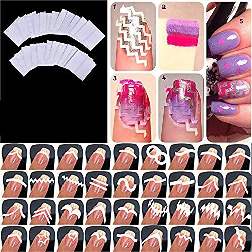 1 Set 24 Style French Manicure Nail Art Salon Tips Tape Sticker Guide DIY Stencil Decoration 1 Set 24 Style French Manicure Nail Art Salon Tips Tape Sticker Guide DIY Stencil Decoration