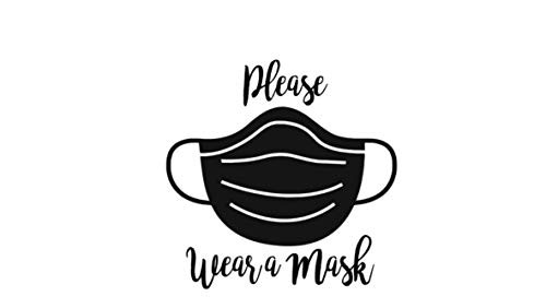 Please Wear a Mask Decal Face Mask Required Sign Social Distancing Decal Face Mask Window Decor Medical Mask Sticker Business Reopening Decal