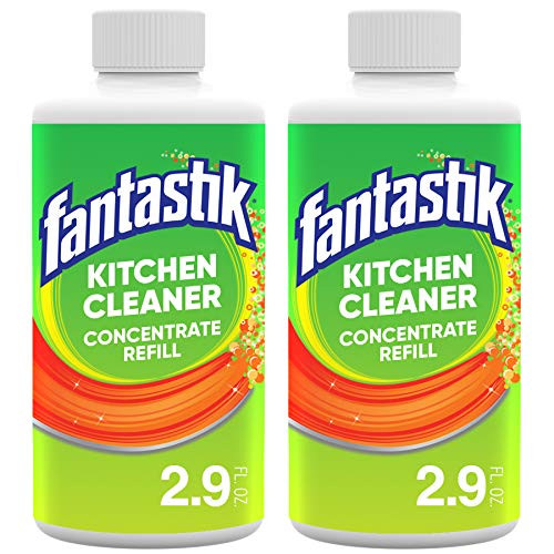 Fantastik Kitchen Cleaner Concentrate, Concentrated Refill Bottles, 2.9 Fl Oz- Pack of 2 Fantastik Kitchen Cleaner Concentrate, Concentrated Refill Bottles, 2.9 Fl Oz- Pack of 2