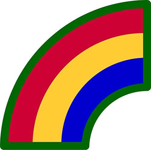 42nd Infantry Division Sticker Rainbow Army Decal for Car Bumper Window Laptop 4 in.