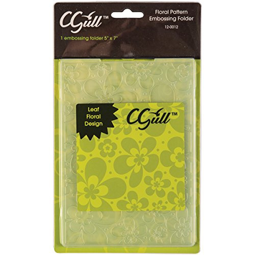 CGull Embossing Floral Pattern Folder, 5 by 7-Inch