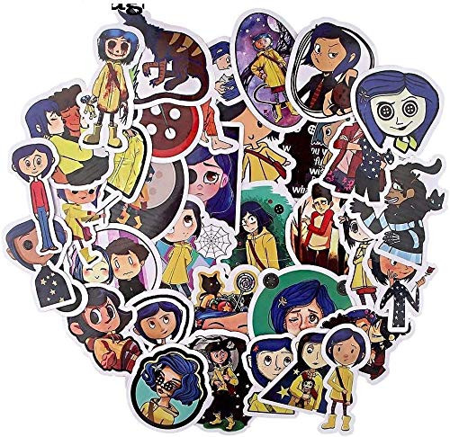 Party Hive Coraline (35 Pieces) Assorted Decal Stickers Arts Crafts Scrapbook