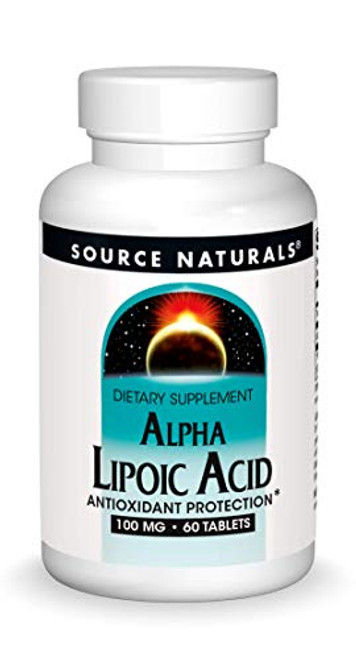 Source Naturals Alpha Lipoic Acid 100 mg Supports Healthy Sugar Metabolism, Liver Function and Energy Generation - 60 Tablets Source Naturals Alpha Lipoic Acid 100 mg Supports Healthy Sugar Metabolism, Liver Function and Energy Generation - 60 Tablets