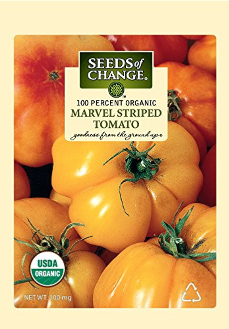 Seeds of Change S10768 Certified Organic Marvel Striped Heirloom Tomato