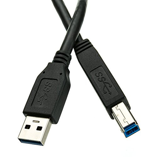 6 feet USB 3.0 Printer/Device Cable, Black, Type A Male/Type B Male Plug, A Male to B Male Super Speed USB Cable, USB 3.0 to Type B Cable, Type B Printer Cable, CableWholesale