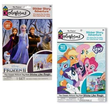 The Original Colorforms - Sticker Story Adventure Set ~ Frozen  and  My Little Pony
