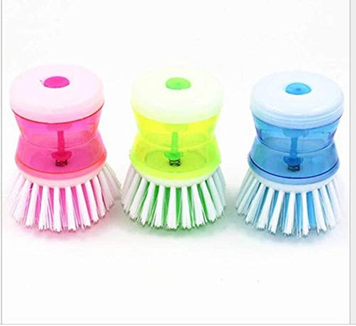 YYWW Soap Dispensing Palm Brushes Sink Cleaning Scrubbing Brush Kitchen Brush for Dish Pot Pan YYWW Soap Dispensing Palm Brushes Sink Cleaning Scrubbing Brush Kitchen Brush for Dish Pot Pan
