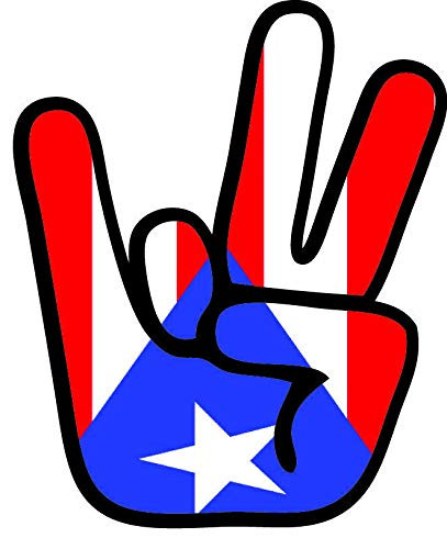 MADI Sticker Funny Puerto Rico Flag Peace Homie 3x5inch Decal for Car Truck Window USA Stickers